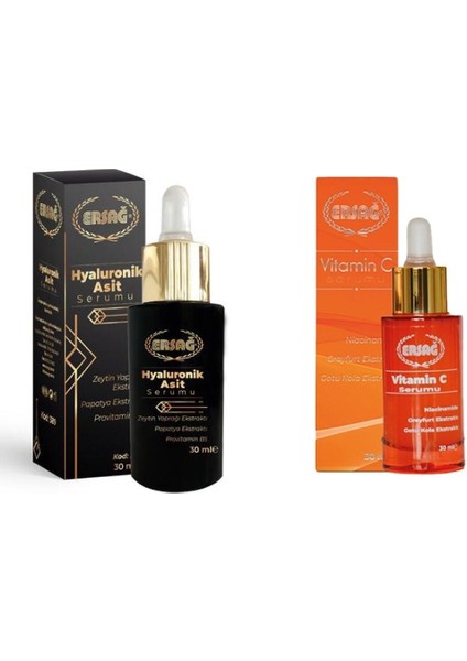 Hyaluronik Asit Serumu 30 ml + Vitamin C Serumu 30 ml