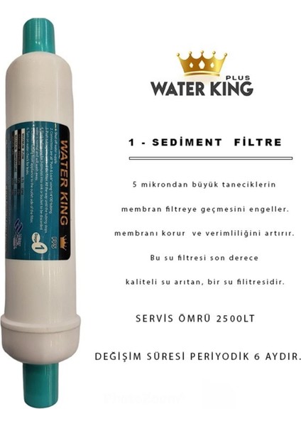 Waterking Tüm Kapalı Kasa Su Arıtma Cihazlarına Uyumlu 5'lı Filtre Seti No Name Membrane 5 Li Kapalı