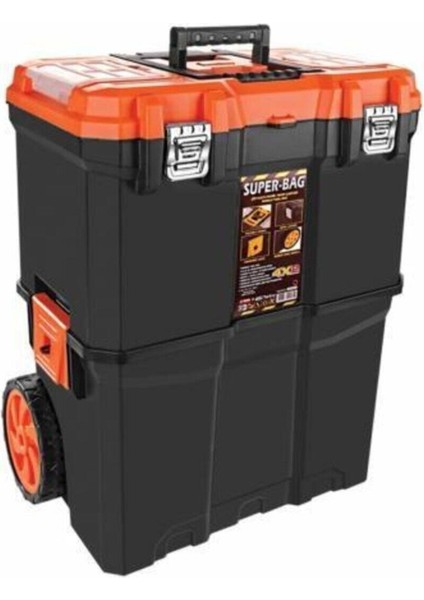 Super-Bag 5039 Büyük Tekerlekli Çift Katlı Teknisyen Alet Çantası Takım Çantası Çekçekli Çanta modelleri