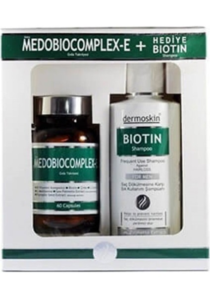 Medobiocomplex-E 60 Kapsül (Erkek) & Hediye Biotin Şampuanı 200 ml