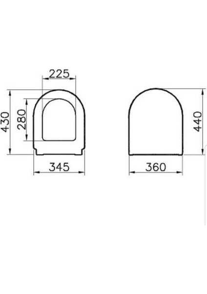 Vitra Zentrum Klozet Kapağı - Duroplast - Beyaz - Normal Kapanan Kapak - 94-003-001