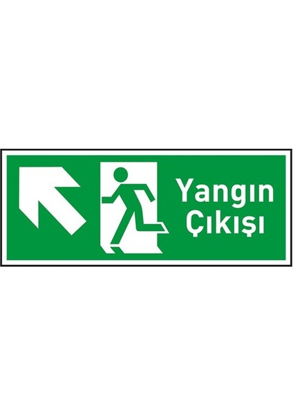 Yangın Çıkışı Sol Yukarıya Ok