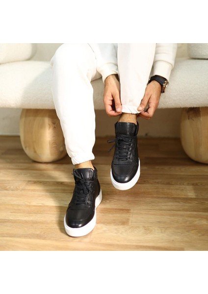 Sail Lakers - Siyah Deri Bağcıklı Unisex Bot