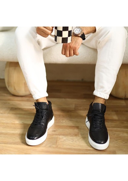 Sail Lakers - Siyah Deri Bağcıklı Unisex Bot