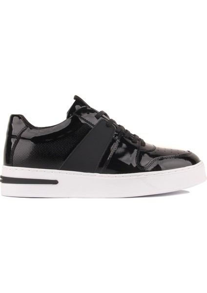 Sail Lakers - Siyah Rugan Deri Bağcıklı Erkek Sneaker
