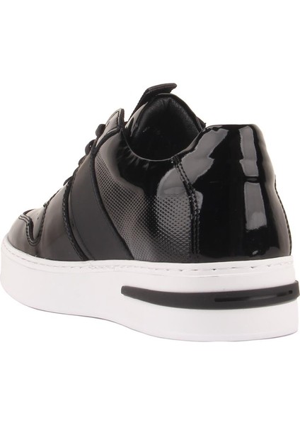 Sail Lakers - Siyah Rugan Deri Bağcıklı Erkek Sneaker