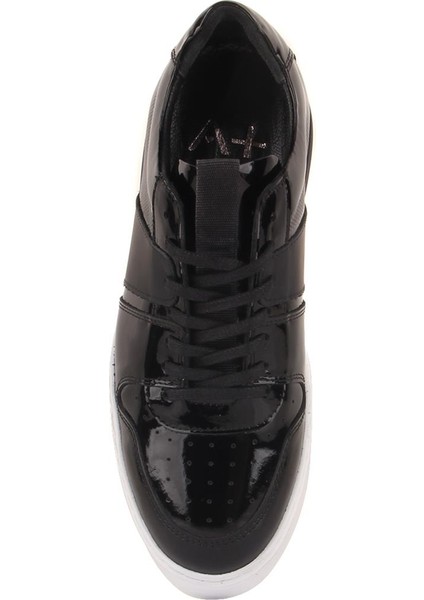 Sail Lakers - Siyah Rugan Deri Bağcıklı Erkek Sneaker