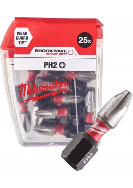 Bits Uç Matkap Ucu Tornavida Ucu Vidalama Ucu PH2-25MM T4932430853 - 25 Adet
