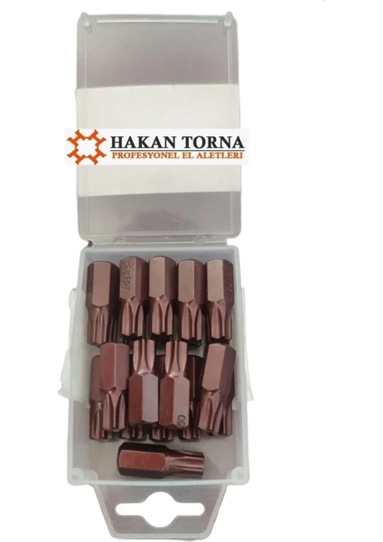 20 Adet S2 Çelik Kaplamalı Kısa Torx Bits Uç T35 Ucu