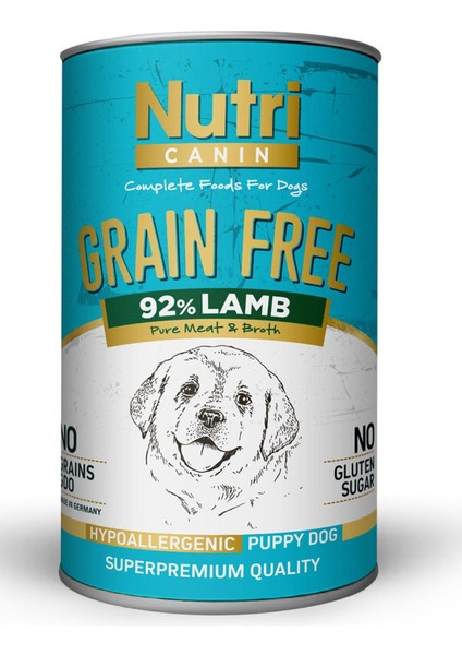 Nutri Canin Nutri 400GR Canin Tahılsız Kuzu Etli & Tatlı Patatesli Yavru Köpek Konservesi