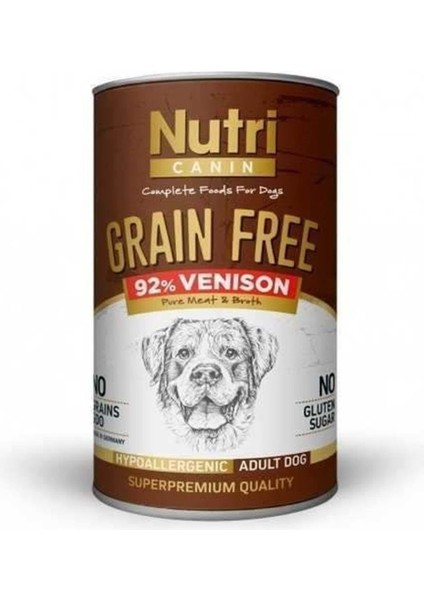 Tahılsız Geyik Etli Köpek Konservesi 400 gr