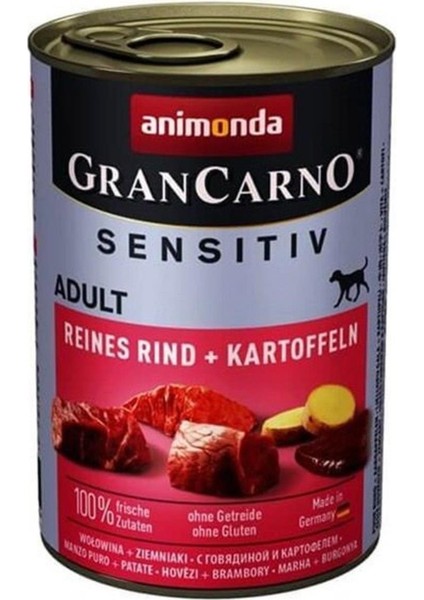 Gran Carno Sensitive Sığır Etli ve Patatesli Yetişkin Köpek Konservesi 400 gr fırsatları