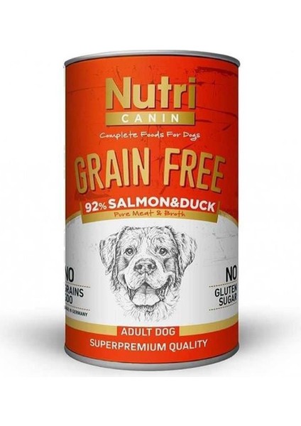 Tahılsız Somonlu ve Ördekli Köpek Konservesi 400 gr