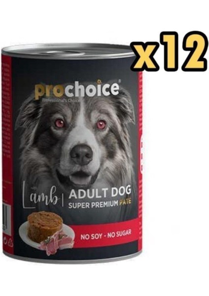 Pro Choice Adult Kuzulu Yetişkin Köpek Konservesi 400 gr (12 Adet)
