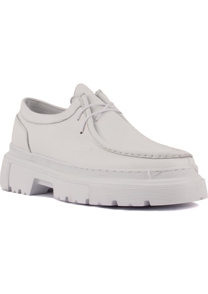 Sail Lakers - Beyaz Deri Bağcıklı Erkek Sneaker