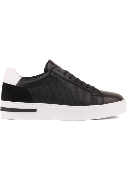 Sail Lakers - Siyah Deri Bağcıklı Erkek Sneaker