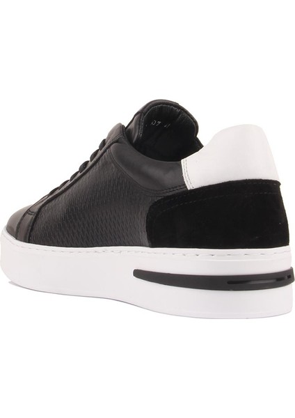 Sail Lakers - Siyah Deri Bağcıklı Erkek Sneaker fırsatları