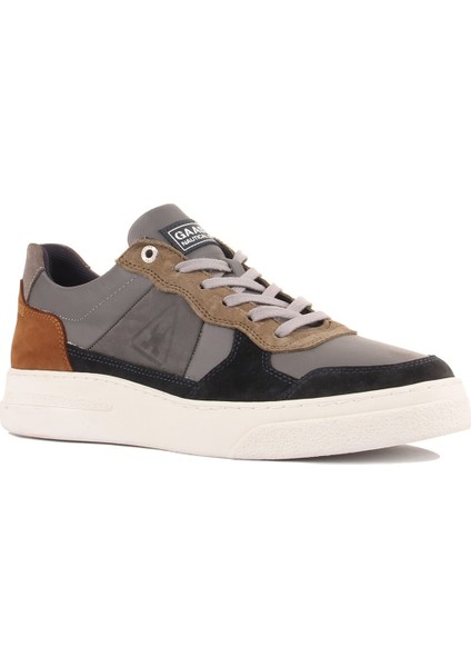 Sail Lakers - Gri Deri, Lacivert Süet, Taba Renk Nubuk Bağcıklı Erkek Sneaker