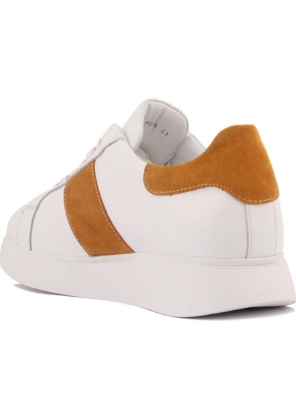 Sail Lakers - Beyaz Deri, Turuncu Süet Erkek Sneaker fırsatları
