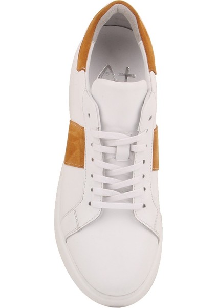 Sail Lakers - Beyaz Deri, Turuncu Süet Erkek Sneaker indirimleri