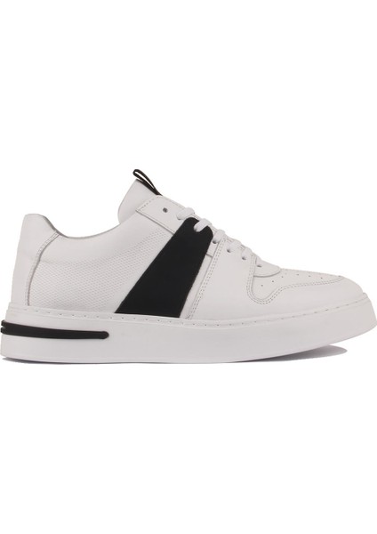 Sail Lakers - Beyaz Deri Bağcıklı Erkek Sneaker