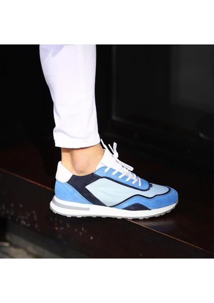 Sail Lakers - Mavi, Lacivert Süet, Beyaz Deri Bağcıklı Erkek Sneaker modelleri