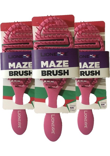 Lionesse Saç Fırçası Oval Pembe x 3
