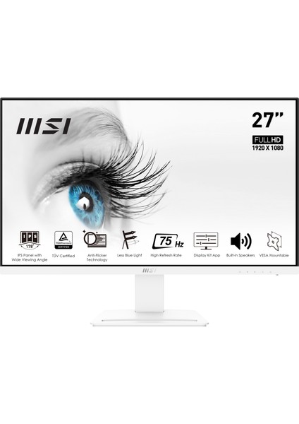 27" PRO MP273W 1920x1080 (FHD) FLAT IPS 75HZ 5MS FREESYNC BEYAZ MONITOR