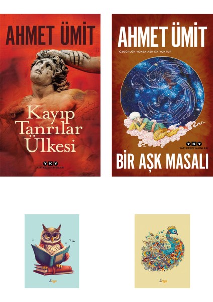 Bir Aşk Masalı Romanı - Kayıp Tanrılar Ülkesi - Ahmet Ümit - Yky - Not defter seti - Ahmet Ümit