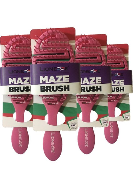 Lionesse Saç Fırçası Oval Pembe x 4