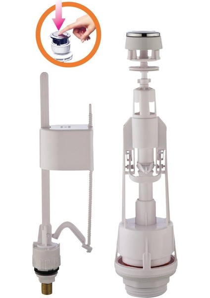 Gold Basmalı Klozet Rezervuar İç Takım Kolay Montaj ve Uzun Ömürlü Tasarım