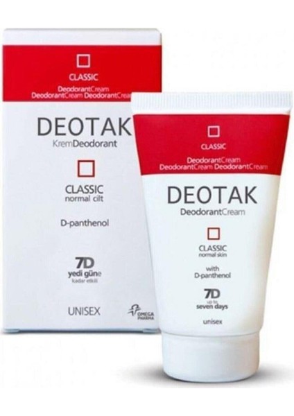 Krem Deodorant Classic 35 Ml Deotak Klasik