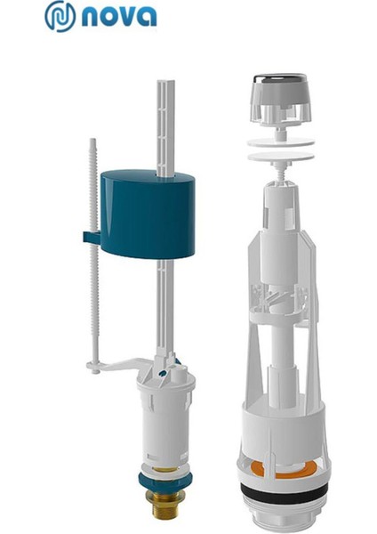 Klozet Iç Takımı Tek Basmalı Mekanik Boşaltma Mekanizması Pirinç Su Girişli 4152