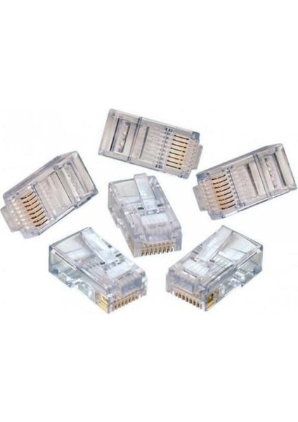 RJ45 Cat6 Yeni Nesil Delikli Jack Konnektör 100 Adet modelleri