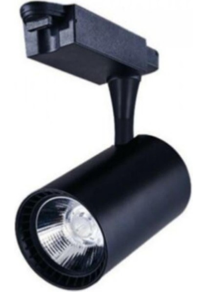 Ledli Siyah Kasa Beyaz Işık 30 Watt 360 Derece Dönebilen Ray Spot