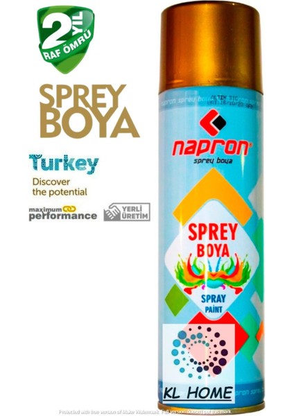 Gold Altın Yaldız Sprey Boya 200ML Tam Dolu Paranızın Karşılığı Kl Home