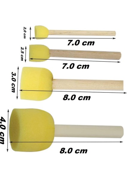 Ponpon Fırça Seti Set 4 Lü