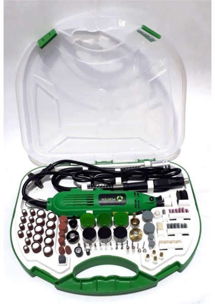 Istoç Türk Portek Mini Kalıpçı Taşlama Seti 300 Parça 180W ve 230V/50Hz Tam Profesyonel Taşınabilir Set