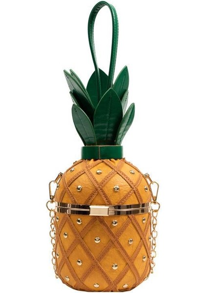 Ananas Tasarım Omuz Çantası Zincir El Çantası (Yurt Dışından)