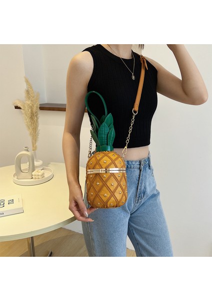 Ananas Tasarım Omuz Çantası Zincir El Çantası (Yurt Dışından) modelleri