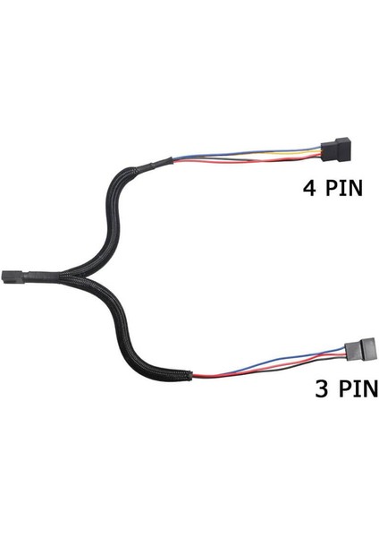 Fan Çoklayıcı Y Pwm Splitter Kablosu 4pin Dişi 4pin - 3pin Erkek