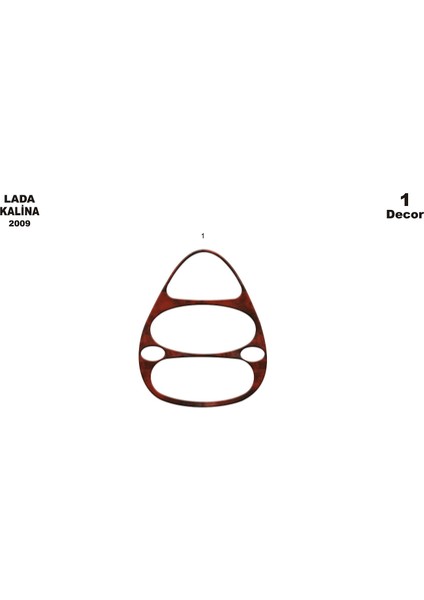 Meriç® Lada Kalina Ön Torpido Kaplama Maun 1 Parça 2007-›