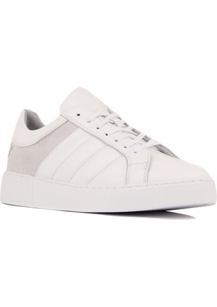 Sail Lakers - Beyaz Deri Bağcıklı Erkek Sneaker