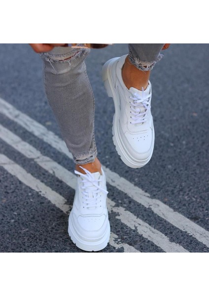 Sail Lakers - Beyaz Deri Yüksek Taban Erkek Sneaker
