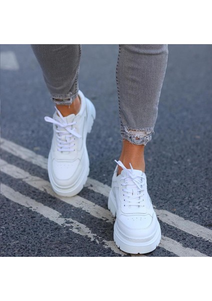Sail Lakers - Beyaz Deri Yüksek Taban Erkek Sneaker