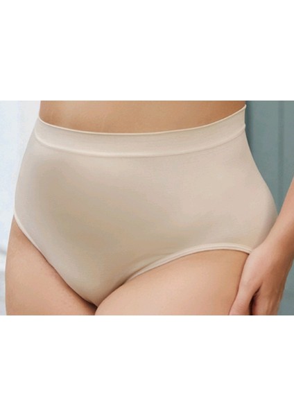 3 Adet Kadın Yüksek Bel Mide Toparlayıcı Slikon Bel Fit Külot
