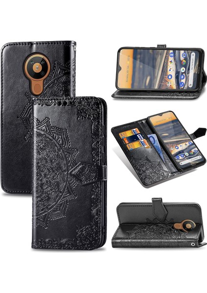 Nokia 5.3 Mandala Flower Leather Case Telefon Kılıfı (Yurt Dışından)