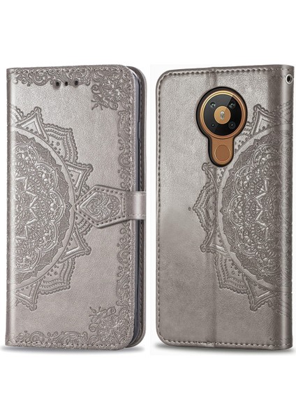 Nokia 5.3 Mandala Flower Leather Case Telefon Kılıfı (Yurt Dışından)