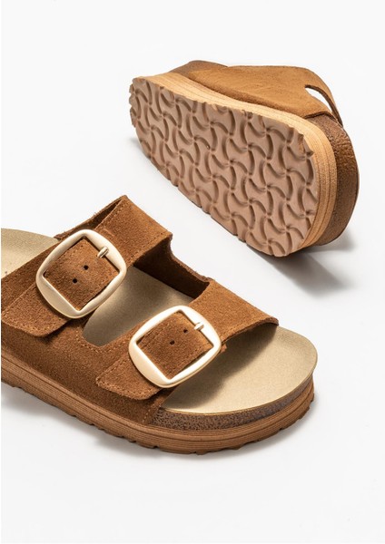 Taba Deri Kadın Terlik modelleri