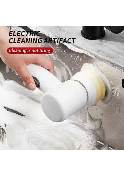 Mutfak Ev El Bulaşık Fırçası Temizleme Aracı USB 5 In 1 Yivli Çok Fonksiyonlu Fırça Elektrikli Temizleme Fırçası fiyatları